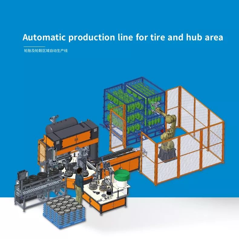 Linha automática de pneus e rodas